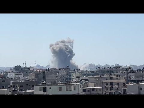 Plume of smoke rises over Jabalia in northern Gaza | AFP