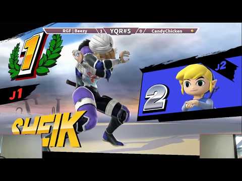 YQR#5 Smash 4 Pools - Beezy (Sheik) vs CandyChicken (Toon Link)