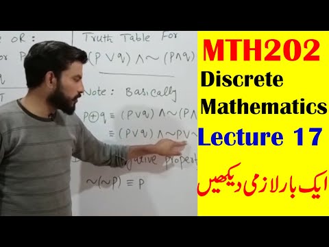 MTH202 Discrete Mathematics Lecture 17 in Urdu / Hindi.VU MTH202 (Discrete Mathematics)Short Lecture
