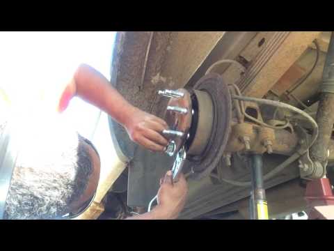 Wheel stud install on 2001 GMC CHEV Sierra Silverado 2500 8 bolt rear wheel DIY tools and tips