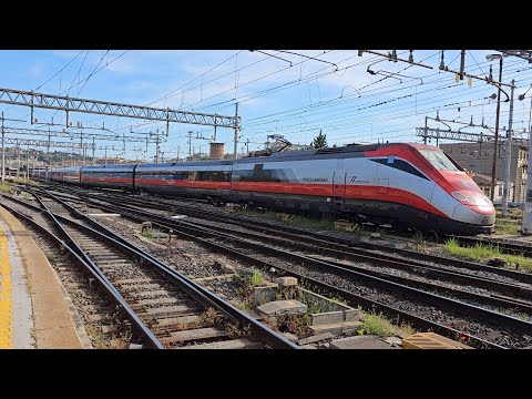 Frecciarossa ETR 500 in uscita da Firenze Santa Maria Novella [4K]