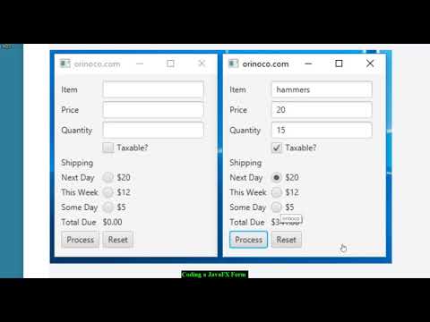 Coding a JavaFX Form