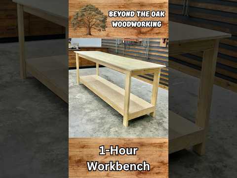 Build a Workbench in 1 Hour #woodworking #diy #workbench #shorts #storage #howto #howtomake #easy