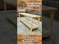 Build A Workbench In 1 Hour Woodworking Diy Workbench Shorts Storage Howto Howtomake Easy