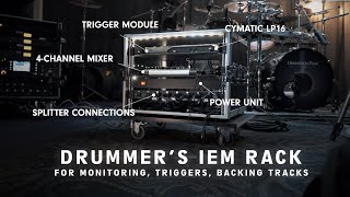 Video thumbnail for Drummer's Standalone IEM Rack Build w/ Wheels I Backing Tracks, Triggers, Click & Monitoring Levels by Jarkko Lunnas