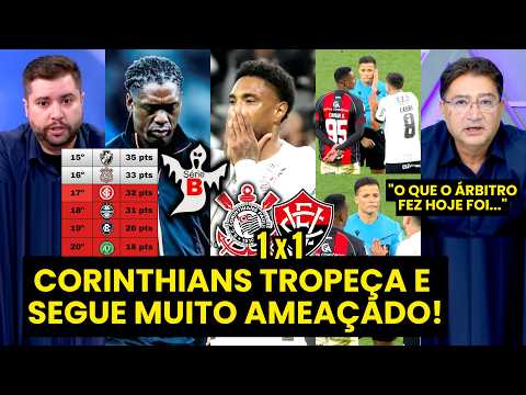 “O BURACO É MUITO FUNDO! Se o CORINTHIANS CONTINUAR JOGANDO DESSE JEITO…” TROPEÇO contra o VITÓRIA