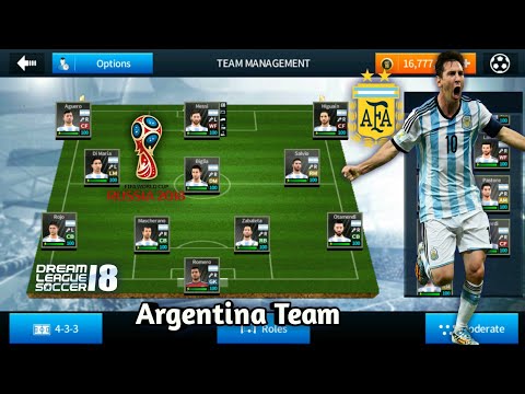 Create Argentina World Cup 2018 Team ● Kit Logo & Players ● Dream League Soccer 2018 Video