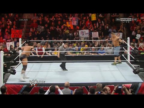 Lucha Completa: John Cena Vs Damien Sandow - WWE Raw 13/01/2014 (En Español)