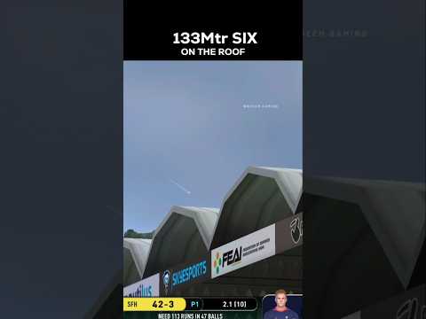 😱 Six | Ball Going on the Roof #shots #cricketmatch