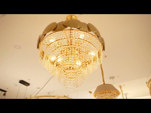 ثريا كرستال ستايل اوروبي صدف ذهبي