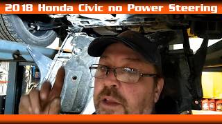 2018 Honda Civic no Power Steering C0051 U0126 C1420 C1421 C1421 #autorepair #monday