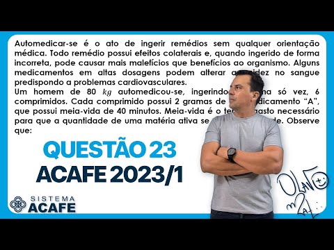 Questão 23 - Vestibular ACAFE 2023/1 Medicina - Prof. Olavo - Matemática