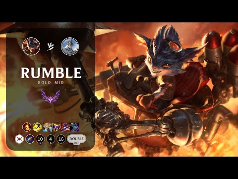 Rumble Mid vs Galio - KR Master Patch 12.22