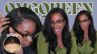 90s Bombshell Curls on Wig! HOW TO: Layer, Trim, Style Lasting Curls on TEXTURED Hair OMGQueenHair