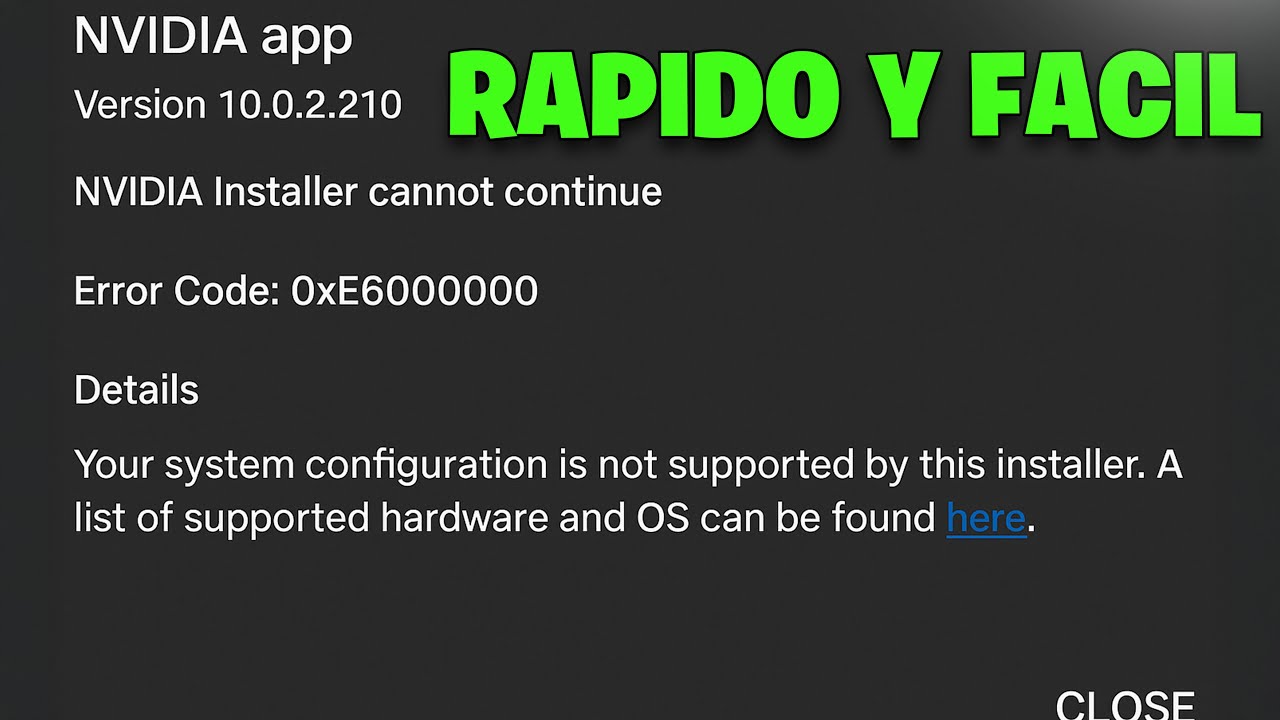 El Instalador de NVIDIA No Puede Continuar | SOLUCIÓN✅