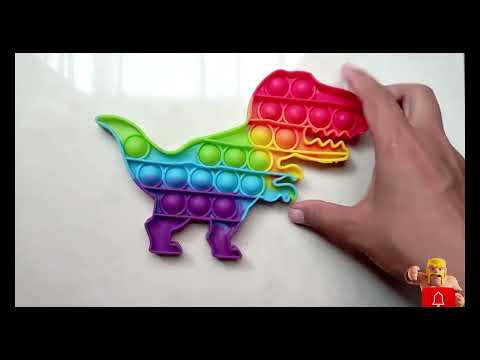 POP IT RAINBOW DINOSAUR #dinosaur #dinosours #popit #popup #fidgetfun #shorts