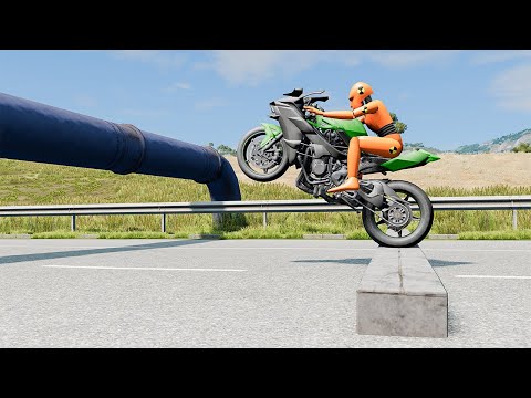 Cars vs Ledge vs Low Pipes #1 - BeamNG DRIVE | SmashChan