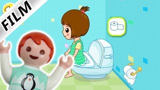 Playmobil Film deutsch | EMMA SPIELT ALLEINE AUFS KLO App - Toiletten Training | Familie Vogel