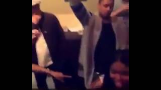 Star Cast- Ryan Destiny and Quincy Brown dancing at season 1 wrap party
