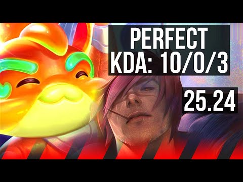 RUMBLE vs SETT (TOP) | Perfect KDA: 10/0/3 | KR Master | 25.24