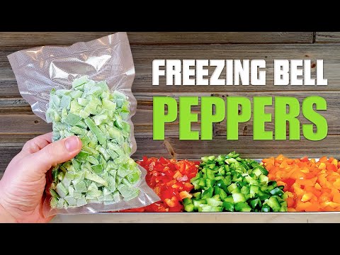 How to Freeze Bell Peppers - Preserving Raw Peppers by Freezing (without blanching)