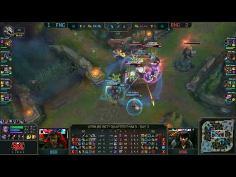 RNG vs FNC Highlights (Bo5) Ván 4| Tứ Kết Ngày 3 | CKTG 2017| Uzi(Twitch),Xiaohu(Corki) hủy diệt FNC