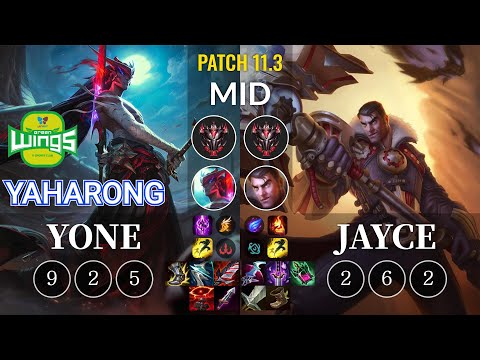 JAG Yaharong Yone vs Jayce Mid - KR Patch 11.3