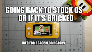 Anbernic RG505 Going Back To Stock OS