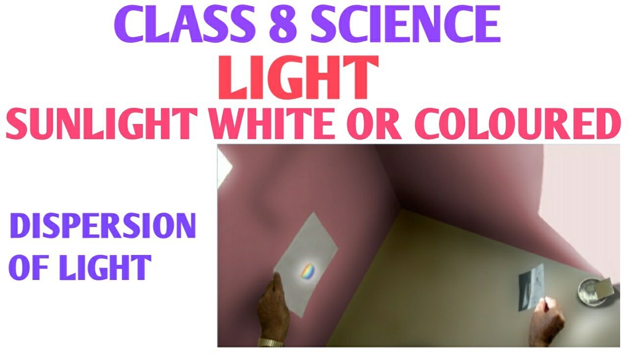 Sunlight white or coloured class 8 | Dispersion of light | Activity to shows dispersion of light