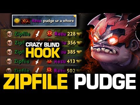 OMG INSANE BLIND HOOK!! Zipfile Pudge GOD Makes His Enemy Ember Spirit Crazy | Pudge Official