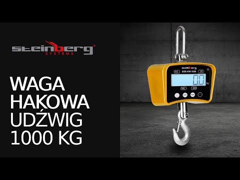 Video - Waga hakowa - 1000 kg / 0,2 kg - LCD - cyfrowa - pilot