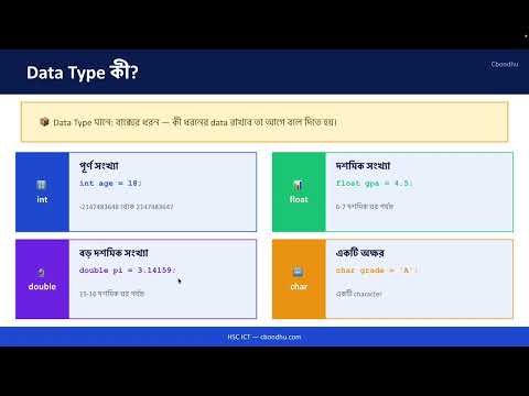 C Programming Data Type & Variable
