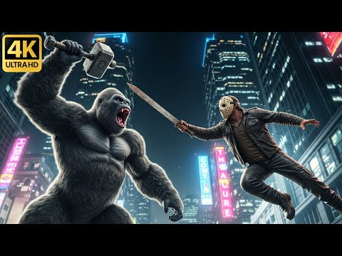 King Kong vs Jason Voorhees: When the immortal horror clashes with the colossal beast (4K UHD)