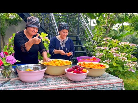 Preparations For The Winter,Cooking Delicious Jam.And Compote From Apricots.And the  Apricots pie.
