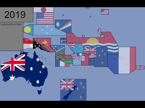 Oceania: Timeline of National Flags: 1780 - 2019