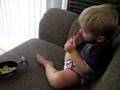 Brayden Eating Cereal