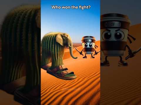 Cappuccino Assassino vs Lirili Larila Fight💥Which Team are you? ☕🌵🐘 #funny #meme #brainrot