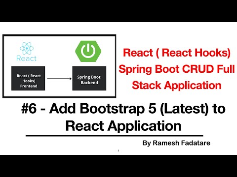 React Hooks Spring Boot CRUD Full Stack App 6 Add Bootstrap 5 Latest CSS to React App