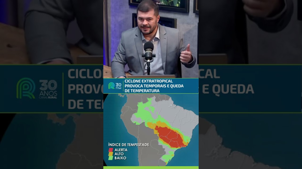 Ciclone extratropical provoca temporais e queda de temperatura | Previsão do tempo