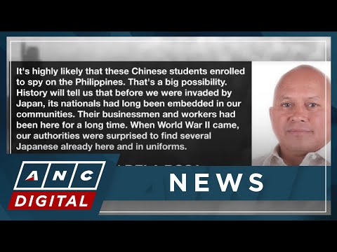 Senator Dela Rosa: Possible that influx of Chinese students in Cagayan is due to spying ANC