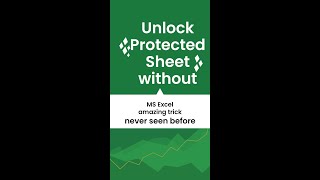 EASILY UNLOCK Protected Excel Sheets WITHOUT Password #shorts  #excel #fun