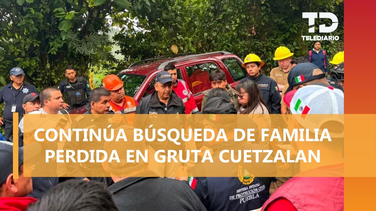 Ocho grupos buscan a familia Peña en Gruta Chichicazapa de Cuetzalan