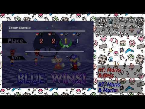Smash 64 Doubles CPU Tournament ~ Mario Pools Pt 1