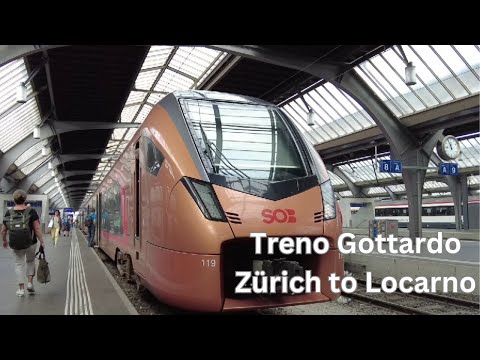 Switzerland Train Guide -  Südostbahn (SOB) Treno Gottardo from Zürich Hauptbahnhof to Locarno