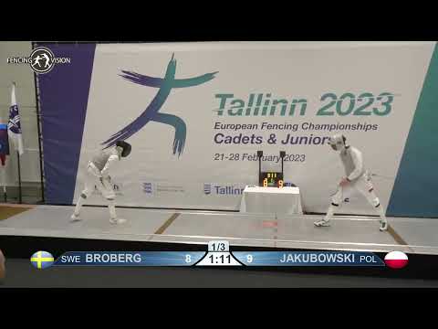 European Championships 2023 JMF - GOLD - Marcus Broberg SWE v Adam Jakubowski POL