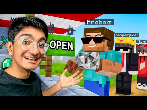 I Opened a YOUTUBERS SHOP in Minecraft!