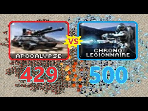 Apocalypse vs Chrono Legionnaires - Same Cost - Red Alert 2