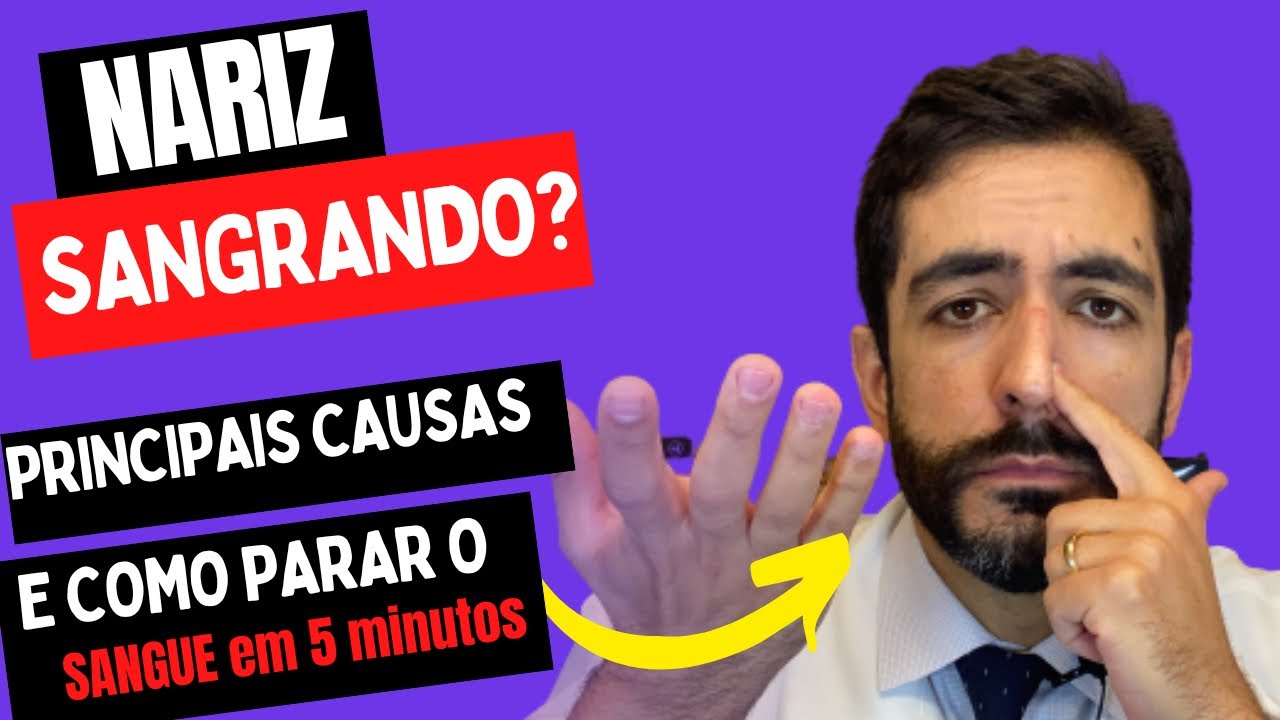 SANGRAMENTO NO NARIZ: COMO PARAR E CONTROLAR E Quais as causas para sangue pelo nariz epistaxe?