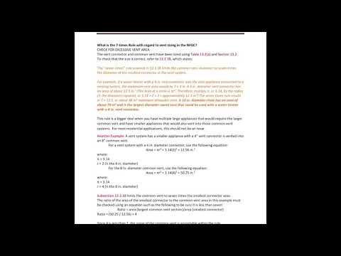 Venting Category 1 - 7X rule explanation