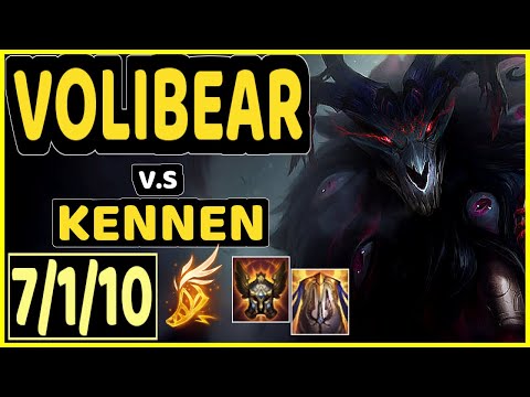 ROACH (VOLIBEAR) vs KENNEN - 7/1/10 KDA TOP GAMEPLAY - KR Ranked GRANDMASTER